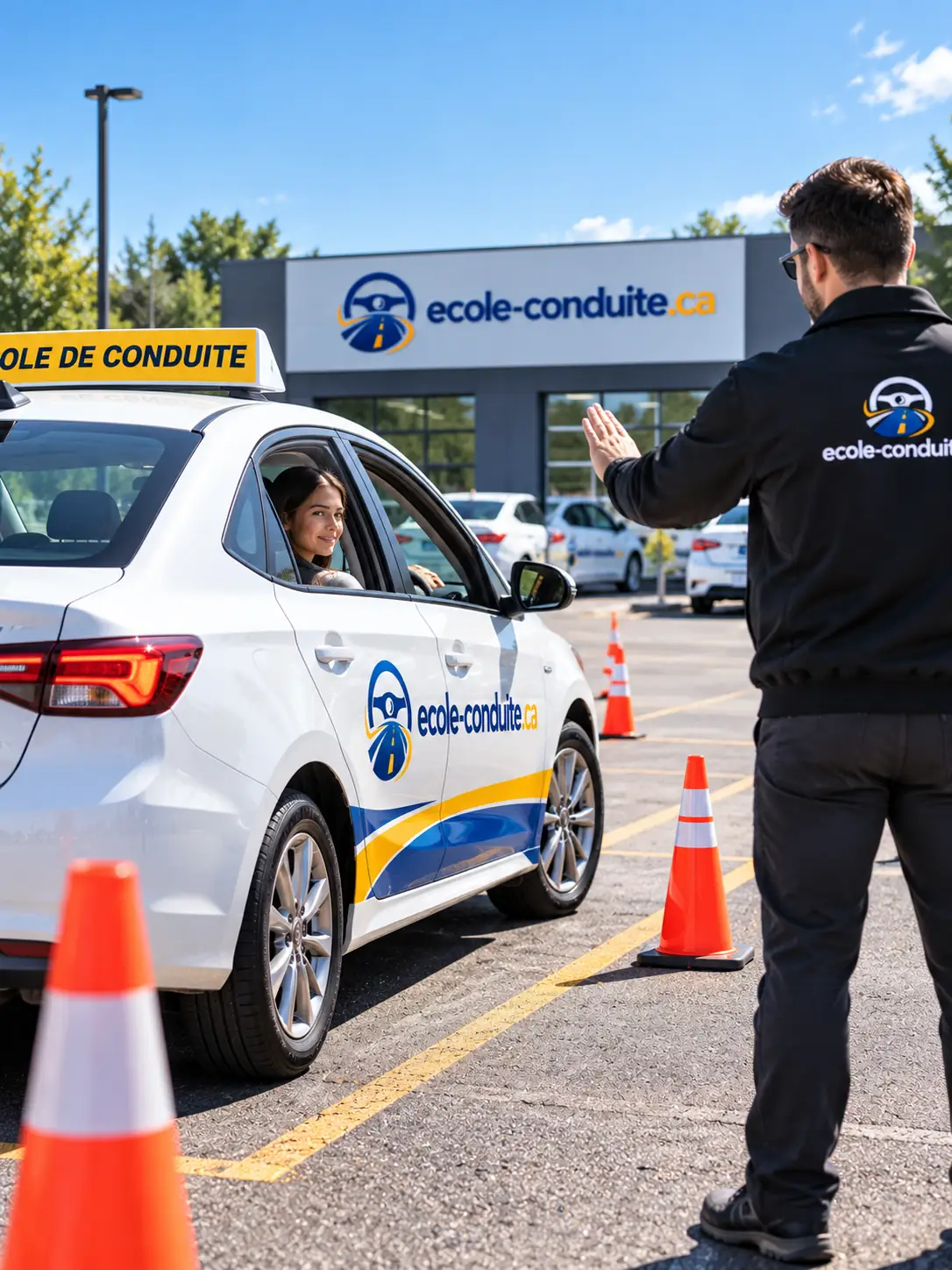 Exercice de manœuvre sur aire d'apprentissage